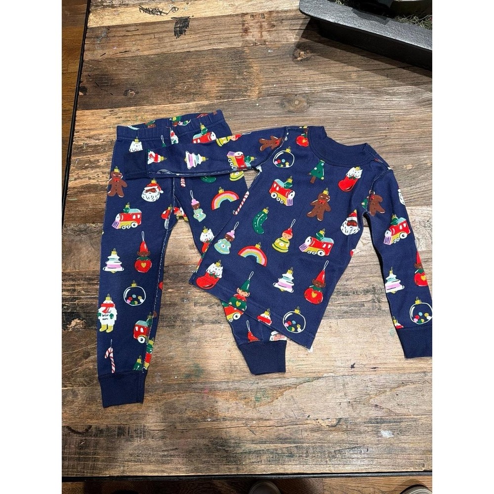 Hanna Andersson Heirloom Ornaments holiday pajamas set 3T